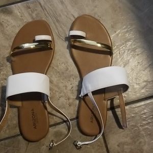 White & Gold sandals